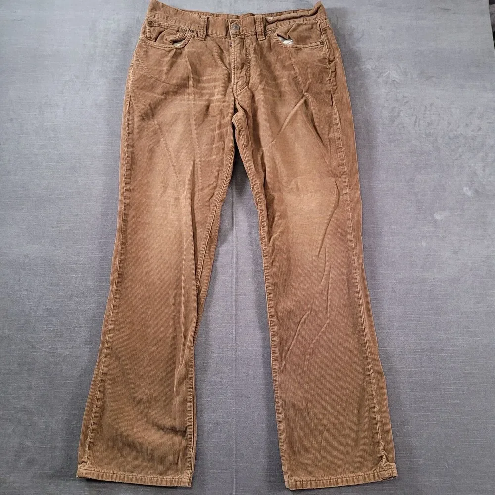 Polo Ralph Lauren‎ Corduroy Brown Pants Chino Mens Actual Size 34 x 31